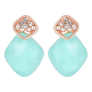 Crystal Stone Statement Stud Earrings