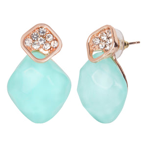 Crystal Stone Statement Stud Earrings