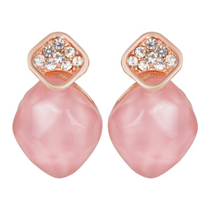 Crystal Stone Statement Stud Earrings