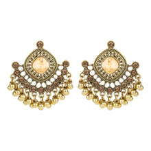 Load image into Gallery viewer, TRIBAL ZONE  GOLDEN CHANDBALI EARRING