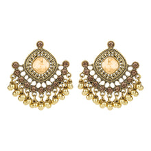 Load image into Gallery viewer, TRIBAL ZONE  GOLDEN CHANDBALI EARRING