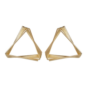 Gold/Silver geometric triangle earrings