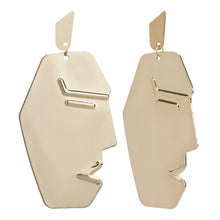 Load image into Gallery viewer, TRIBAL ZONE DESGINER GOLDEN FACE EARRING