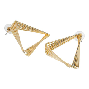 Gold/Silver geometric triangle earrings