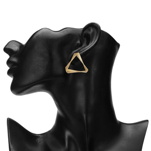 Gold/Silver geometric triangle earrings