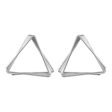 Load image into Gallery viewer, Gold/Silver geometric triangle earrings