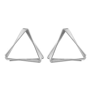 Gold/Silver geometric triangle earrings