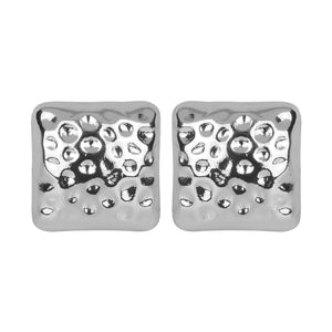 Gold/Silver cube-shaped textured earrings