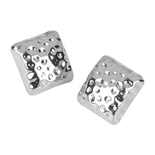 Load image into Gallery viewer, Gold/Silver cube-shaped textured earrings