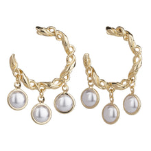 Load image into Gallery viewer, TRIBAL ZONE GOLDEN  DASHING C HOOP EARRING