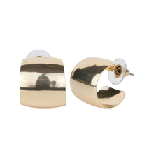Load image into Gallery viewer, Wide Silver/Gold hoop earrings