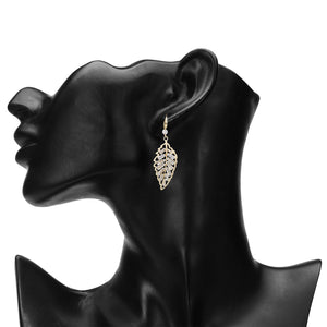 TIRBAL ZONE DAIMOND LEAF DROP EARRING
