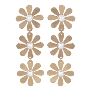 TRIBAL ZONE FLORAL DANGLE EARRING