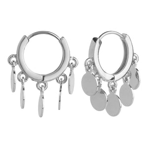 TRIBAL ZONE FANCY SLIVER  HUDDIE EARRING