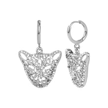 Load image into Gallery viewer, Panther head earrings with intricate designs