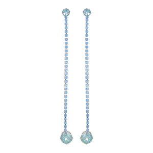 Long Diamond Drop Earrings