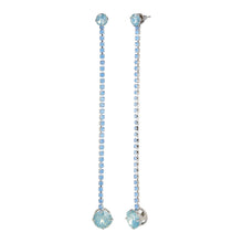 Load image into Gallery viewer, Long Diamond Drop Earrings