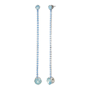 Long Diamond Drop Earrings