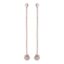 Load image into Gallery viewer, Long Diamond Drop Earrings