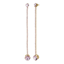 Load image into Gallery viewer, Long Diamond Drop Earrings