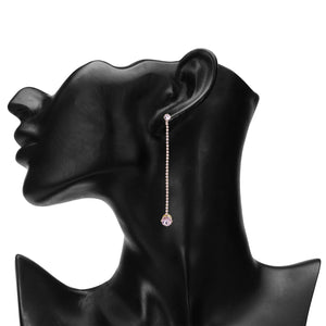 Long Diamond Drop Earrings