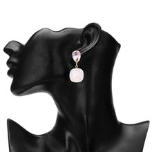 Load image into Gallery viewer, Pink Crystal Drop Earrings