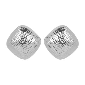 Textured Gold/Silver Square Stud earrings