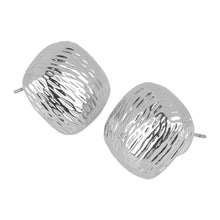 Load image into Gallery viewer, Textured Gold/Silver Square Stud earrings
