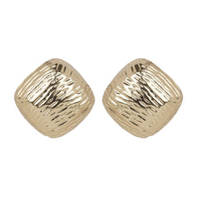 Load image into Gallery viewer, Textured Gold/Silver Square Stud earrings