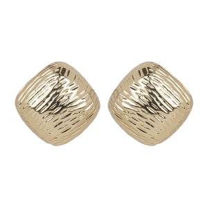 Textured Gold/Silver Square Stud earrings