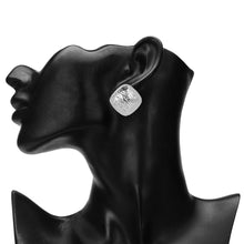 Load image into Gallery viewer, Textured Gold/Silver Square Stud earrings