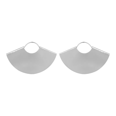Layered Texture Silver Hoops