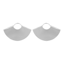 Load image into Gallery viewer, Layered Texture Silver Hoops
