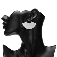 Load image into Gallery viewer, Layered Texture Silver Hoops
