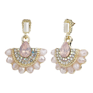TRIBAL ZONE SHELL PINK MINI CHANDBALI EARRING