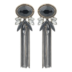 TIBAL ZONE BLACK DROP EARRING