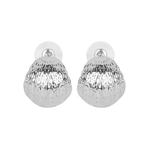 Modern hoop earrings with textured design
