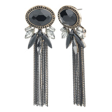 Load image into Gallery viewer, TIBAL ZONE BLACK DROP EARRING