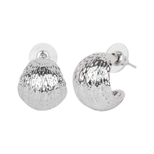 Load image into Gallery viewer, Modern hoop earrings with textured design