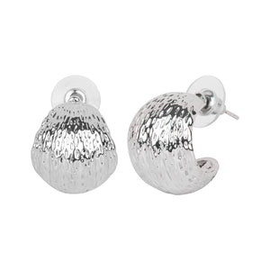 Modern hoop earrings with textured design
