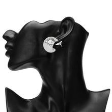 Load image into Gallery viewer, Modern hoop earrings with textured design