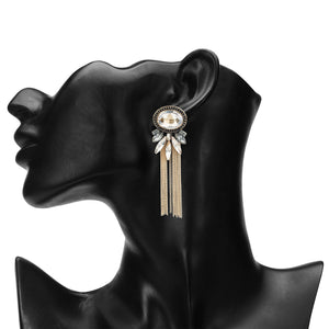 TRIBAL ZONE PEACH DROP EARRING