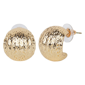 Modern hoop earrings with textured design