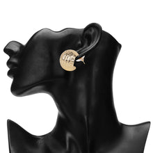 Load image into Gallery viewer, Modern hoop earrings with textured design