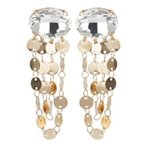 TRIBAL ZONE GOLDEN  HANGING  EARRING