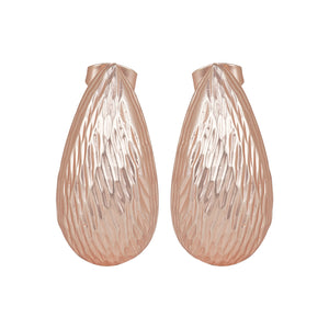 Stylish Teardrop-shaped earrings with a textured design