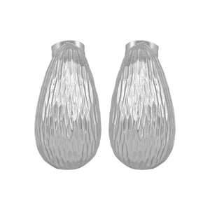Stylish Teardrop-shaped earrings with a textured design
