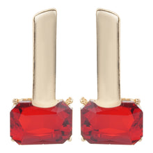 Load image into Gallery viewer, TRIBAL ZONE RED DAIMOND HOOP EARRING