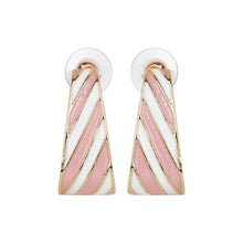 Load image into Gallery viewer, Striped Design Gold Accent Earrings