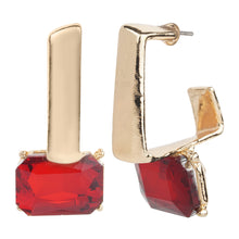 Load image into Gallery viewer, TRIBAL ZONE RED DAIMOND HOOP EARRING